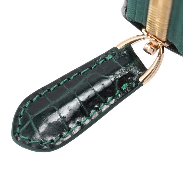 【希少本革】送料無料 クロコダイル本革 シャイニング グリーン 長財布 メンズ レディース兼用 高級 ロングウォレット 職人技 光沢仕上げ シャイニング 仕上げ 一枚革 腹革 ゴールドファスナー贈り物 プレゼント 大容量 高級 本物 革の王様ハンドメイド ハンドクラフト 天然 希少本革】送料無料 クロコダイル本革 シャイニング グリーン 長財布